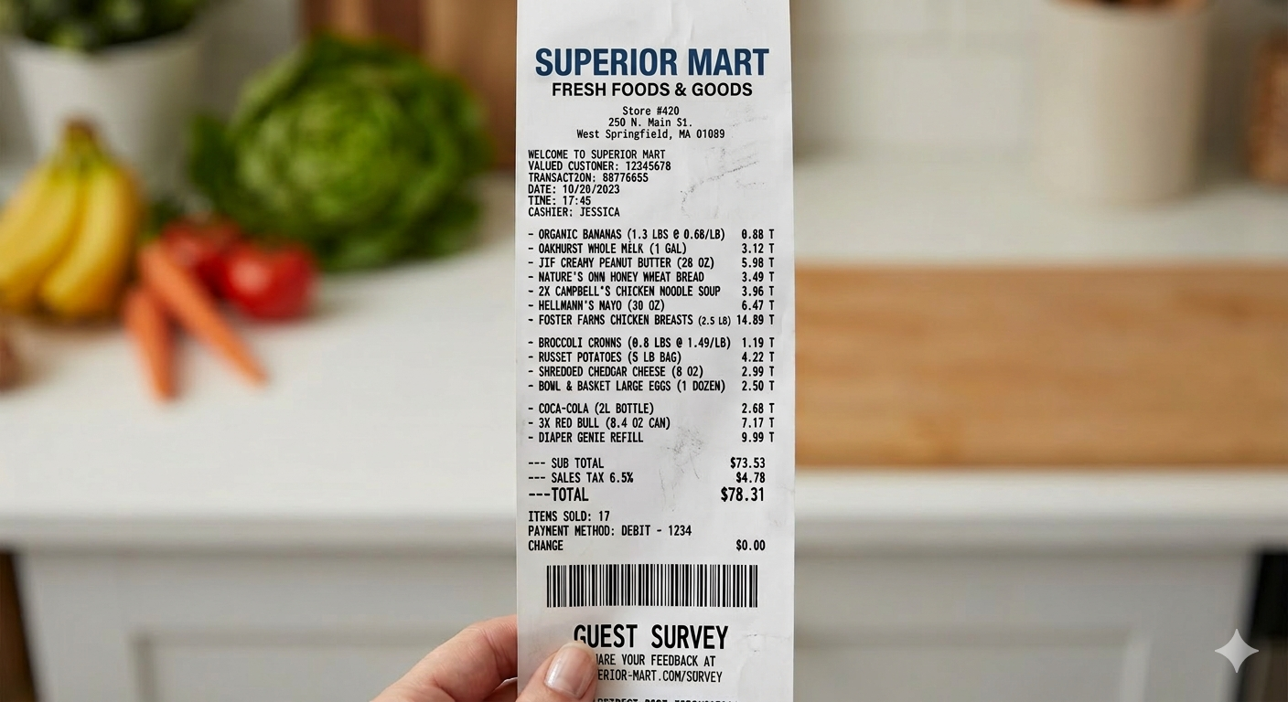 grocery receipt